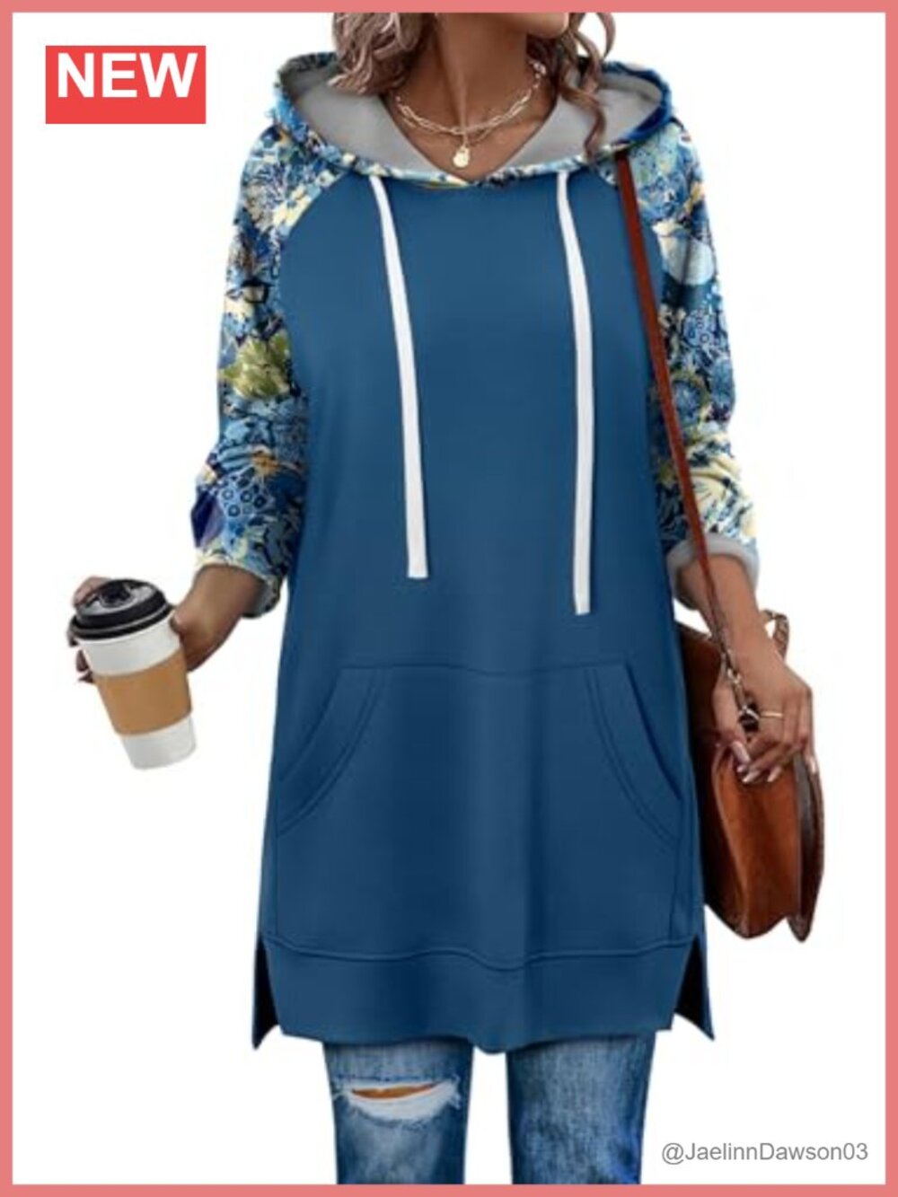 Oversized Hoodie Dress with Kangaroo Pocket Long Sleeve Pullover Sweatshirt